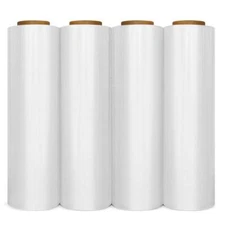 4 Rolls Hand Stretch Plastic Film Shrink Pallet Wrap 18" X 1500 FT Heavy Duty
