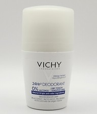 Vichy 24Hr Dry Touch Deodorant Roll-On 0 Alcohol Sensitive Skin 50ml New