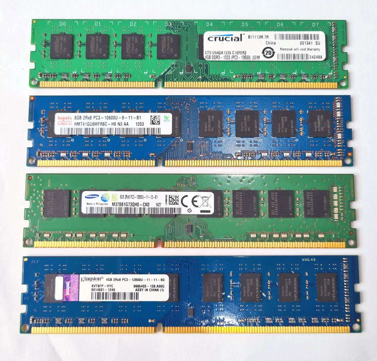 DDR3 Desktop PC RAM - 4GB / 8GB / 2GB - 1333 / 1600MHz - Memory DIMM 240pin  Lot