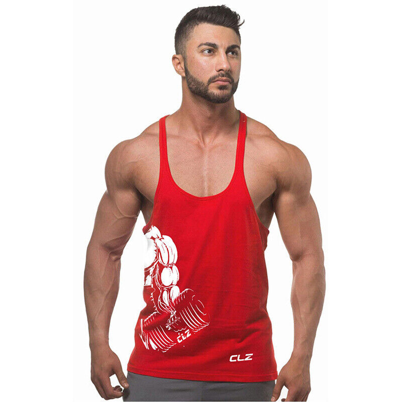 Tank Top Men Workout Shirt Sleeveless Shirt Bodybuilding Fitness Cotton Vest Gym