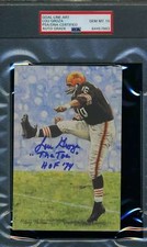Lou Groza HOF 74 Gem Mint 10 PSA DNA Slabbed Signed Goal Line Art Card Autograph