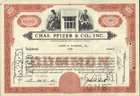 CHAS PFIZER & CO INC ( now Pfizer Inc New York NY ) old stock 1940s brown color