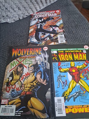 WOLVERINE FIRST CLASS IRON MAN BIRTH OF THE POWER SPIDER-MAN MARVEL ADVENTURES