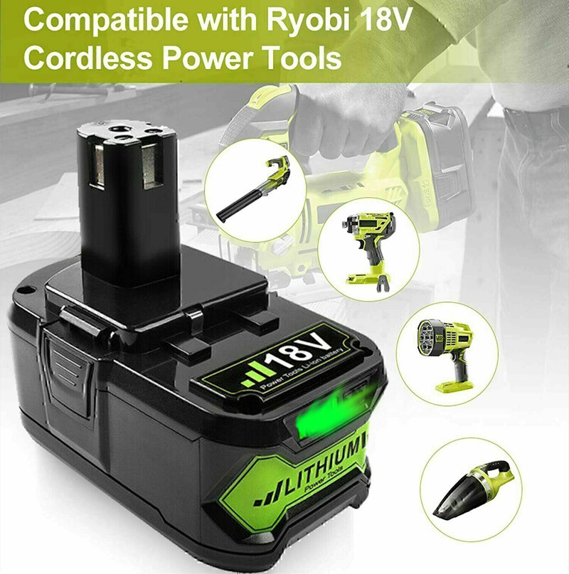 Replacement 18V 6Ah High Capacity Battery For RYOBI P108 One+ Tools - Lithium-Ion