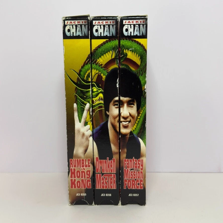 Jackie Chan 3 of 4 Box Set Kung Fu Movies VHS NR Drunken Master Rumble Hong Kong - Image 4 of 4