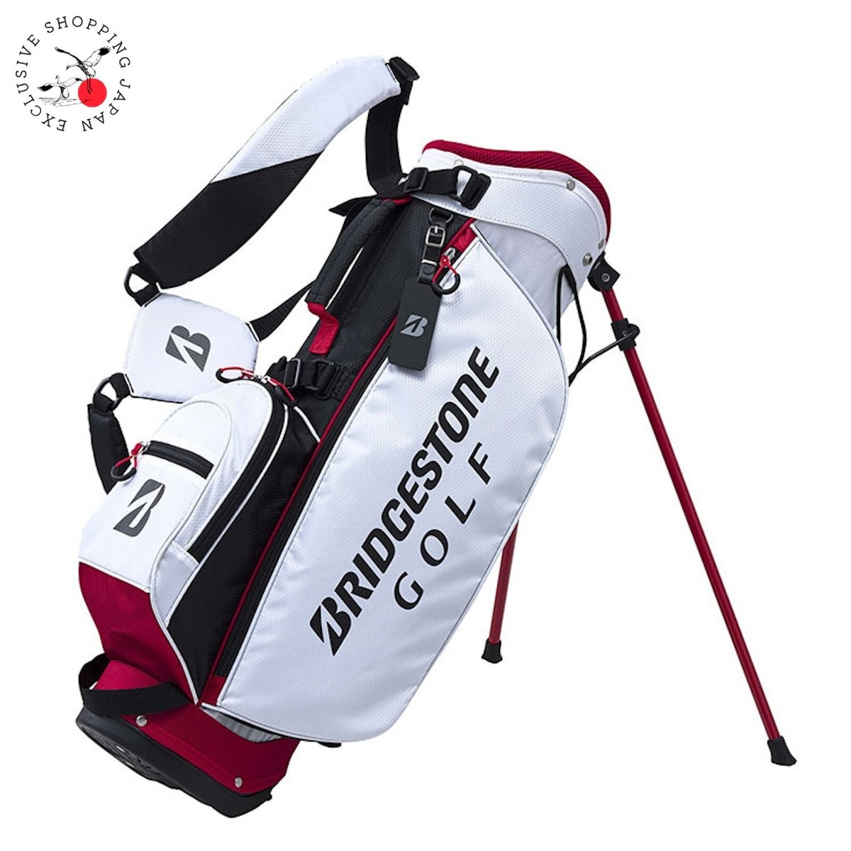 BRIDGESTONE GOLF キャディバッグ ネイビー/ホワイト BRIDGESTONE (ブリヂストン) キャディバッグ ネイビー×ホワイト