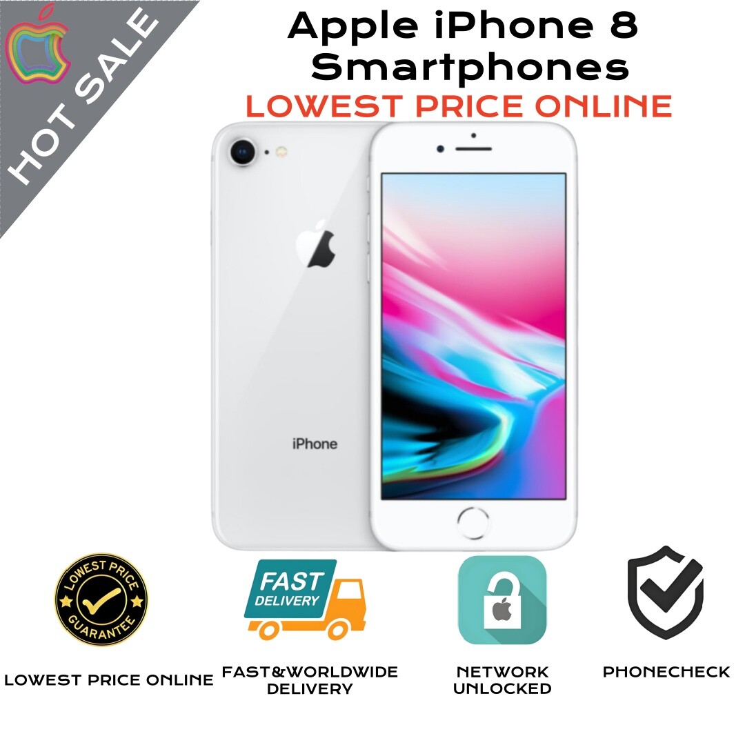 【Lowest Price】Apple iPhone 8-64GB-All Colors Unlocked Smartphone-Excellent $7s8