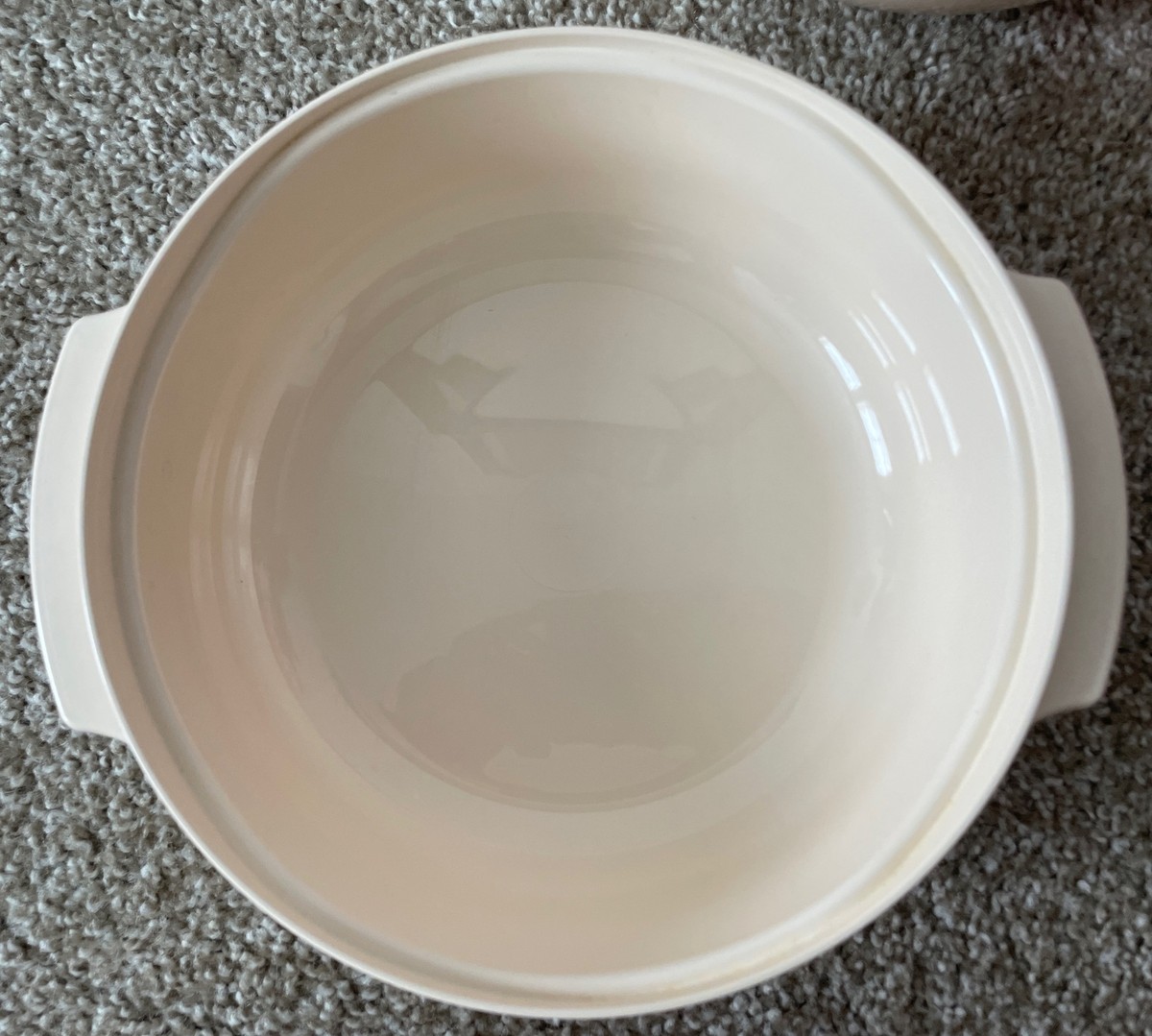 Tupperware 3 & 1 3/4 Qt. Microwave Almond Stack Cooker Bowls Tupperware 3 & 1 3/4 Qt. Microwave Almond Stack Cooker Bowls