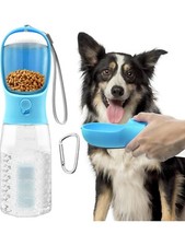 Portable Dog Water Bottle 20oz, Dog Water Dispenser with Food Container  Poop B