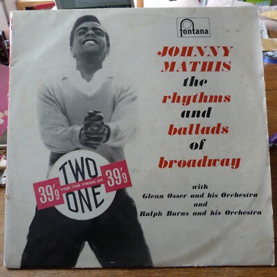 JOHNNY MATHIS The Rhythms and Ballads of Broadway double LP vinyl record 1960