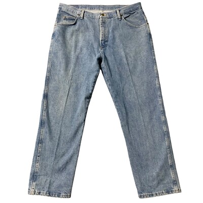 Wrangler Jeans 40x30 Blue Premium Regular Fit Straight Hi-Rise Rugged 96501SL