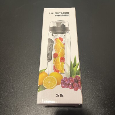 Water bottle Fruit Infuser Hydration Water Bottle, Large 32 Oz. - New