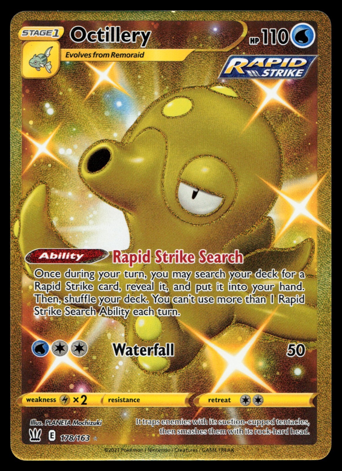 Octillery 178/163 Battle Styles Secret Rare Holo Pokemon Card