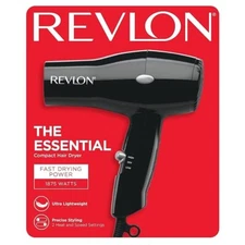 REVLON Travel Hair Dryer | Salon-Style Blowouts, Lightweight Design, 1875 Watts.
