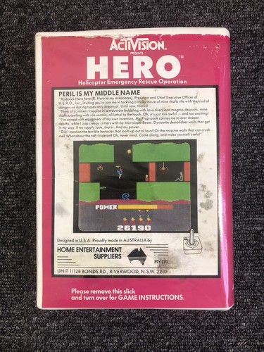 Vintage HERO Atari 2600 Game Activision Original Case Rare PAL - Picture 2 of 7