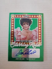 Joan Collins /7 Green Prism SR Autograph Card 2021 Leaf Pop Century Dynasty 
