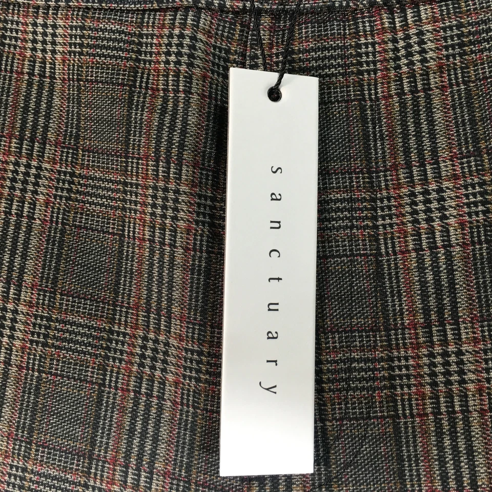 Женские леггинсы в клетку Sanctuary, размер M — коричневые/разноцветные - Изображение 3 из 4