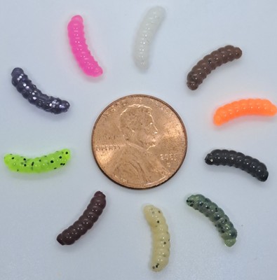 (15) 1/2'' SPIKES- ICE FISHING PLASTICS/PANFISH/BLUEGILL/CRAPPIE/PERCH