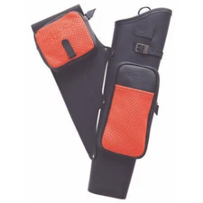 🎯 Neet NT-2100 Leather Target Quiver Black with Orange Pockets RH