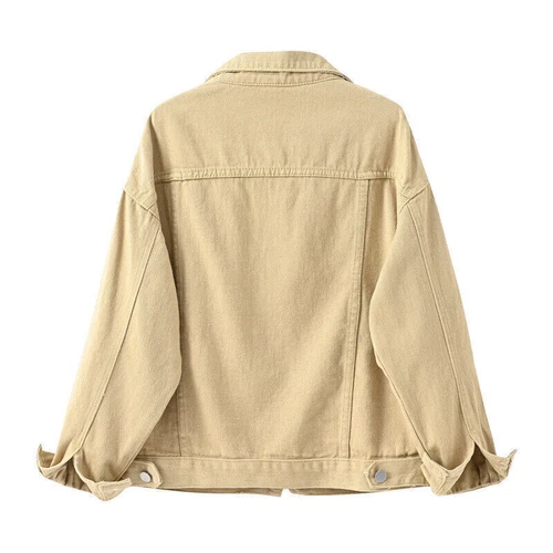 Womens Ladies Stretch Denim Jacket Soft Cotton Loose Plus Zise Stonewash Coat!@ - Picture 19 of 26