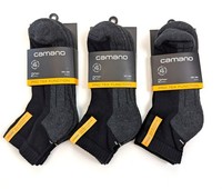 Neu - 6 Paar Camano Damen Quarter Socken - Gr. 35-38 - Schwarz- Pro-Tex-Function