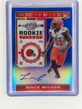 2019 Panini Contenders Optic-Mack Wilson #146 Blue RC Auto /75, Cleveland Browns