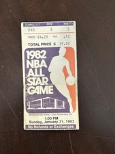 1982 NBA all star game ticket