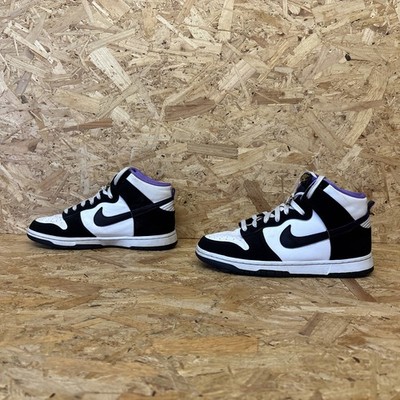 Nike Größe 7 UK Dunk High Retro Premium EMB World Champ Weiß Schwarz Lila 1D 