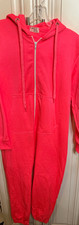 A2Z For Kids Girls Full Zip Hooded One Piece Jumpsuit Hot Pink Size 11-12