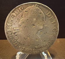 1800-Mo FM Mexico Charles IV - 8 Reales - Mexican Mint - F-VF Det. - gehässt