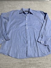 Nautica Shirt Men s 17 1/2 Blue Button Down Long Sleeve Collard 34/35