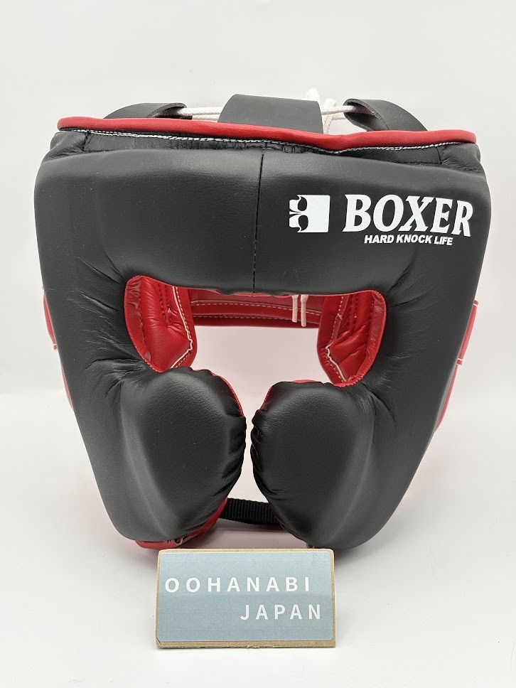 ISAMI Boxing Headgear Bar Type Black & Red M SIze IBX-280 Made in