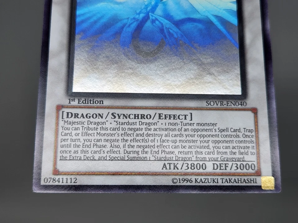 YuGiOh Majestic Star Dragon SOVR-EN040 1st Edition Ghost Rare LP - Image 4 of 4