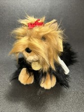 Miyoni by Aurora Yorkie Terrior Puppy Dog Plush Stuffed w Brush 9" New w Tag