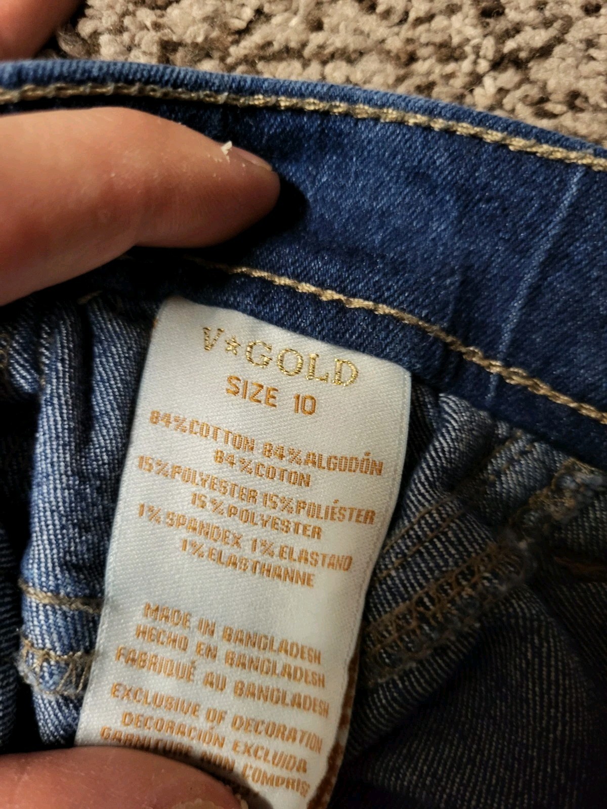 V.Gold Girl’s Denim Shorts, Blue, 10 image 3