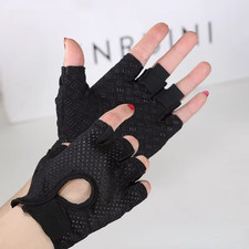Cycling Fingerless Gloves Professional Gym Fitness Breathable Anti-Slip Women Me