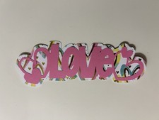 Love Scrapbook Title Handmade Paper Pieced Die Cut Any Occasion