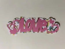 Love Scrapbook Title Handmade Paper Pieced Die Cut Any Occasion