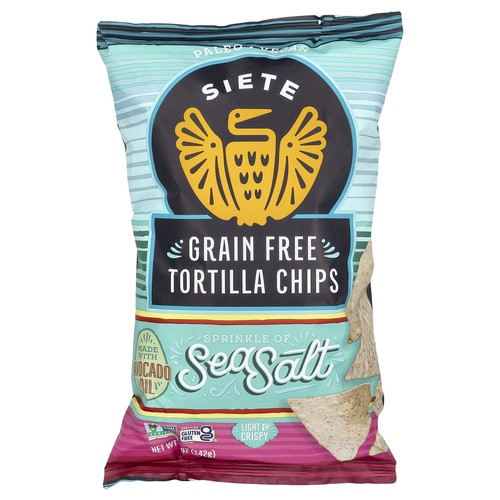 Grain Free Tortilla Chips, Sea Salt,  5 oz (142 g)