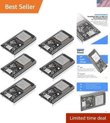 6PCS ESP32 Development Kit: Dual-Core WiFi & Bluetooth Microcontroller Boards