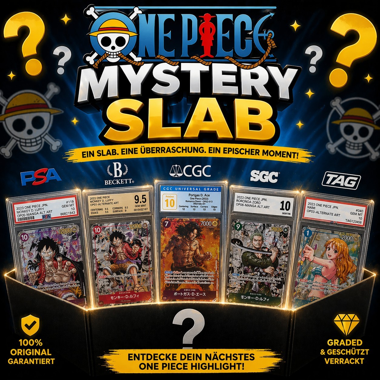 One Piece  Mystery Slab / Graded Card - PSA CGC BGS PGS etc. - Grade 8-10