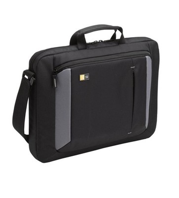 CASE LOGIC Black 16  Laptop Attaché Case Cross-Body Shoulder Bag Satchel $156