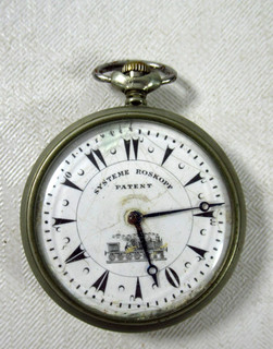 Antike Taschenuhr Eisenbahn Lokomotive Systeme Roskopf Patent läuft BNPW229