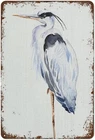Blue Heron Wall Art Stylish Metal Sign Vintage Tin Sign Home Decor Most Iconic A
