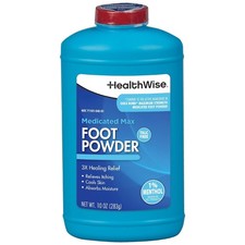 HealthWise Medicated Maximum Strength Foot Powder 1 Menthol Talc Free ...