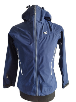 Millet Damen Outdoorjacke Gore-Tex Blau Größe S Wasserdicht Winddicht Trekking #