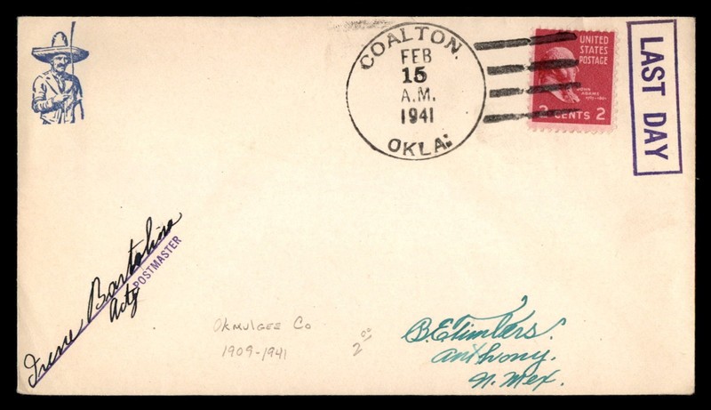 Mayfairstamps US 1941 Coalton Last Day Man Costume PM Signature Cover cca_20323