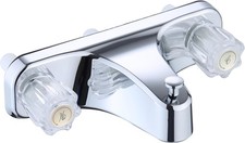 Mobile Home RV Tub Shower Center-Set Faucet, 8 Inch, 2-Handle Wall Mount Shower