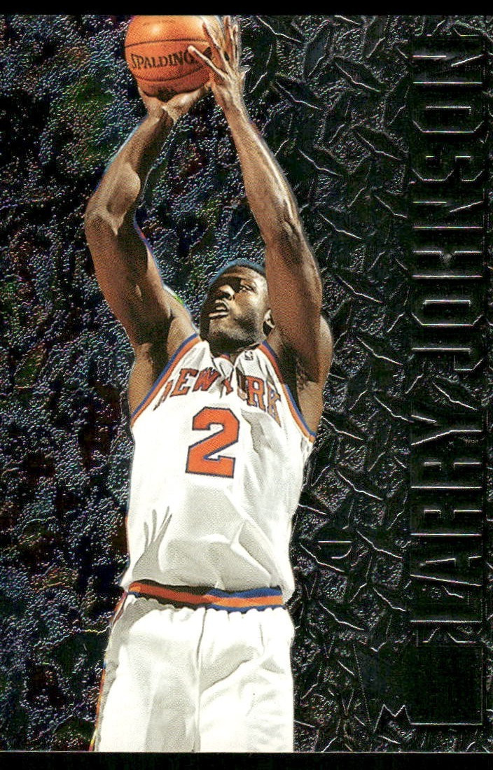 1996-97 Fleer Metal #196 Larry Johnson New York Knicks basketball card