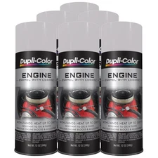 Duplicolor DE1615 (6-Pack), Engine Enamel Paint, Aluminum, 12 oz Aerosol